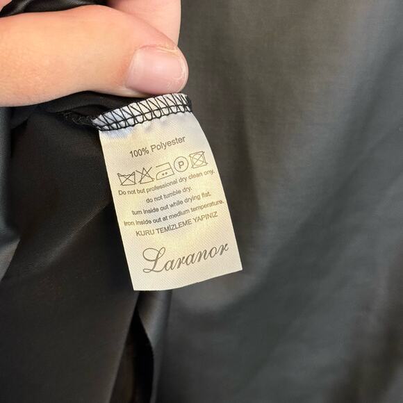 Laranor Skirt Womens 4xl Black Flywheel Detail Asymmetrical Cut Diver Crepe NWT - Picture 10 of 11